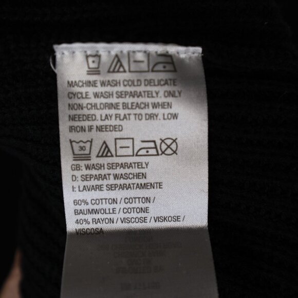 Belle Beach Kim Gravel Size 1X Black Palm Tree Shaker Knit Sweater A643640 - Picture 6 of 8